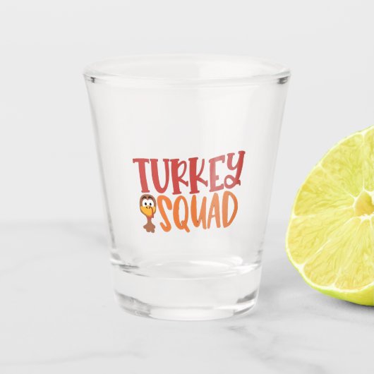 Turkije Squad Matching Outfit Turkije Thanksgiving Shot Glas (Voorkant)