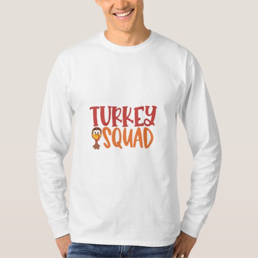 Turkije Squad Matching Outfit Turkije Thanksgiving T-shirt (Voorkant)