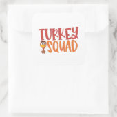 Turkije Squad Matching Outfit Turkije Thanksgiving Vierkante Sticker (Tas)