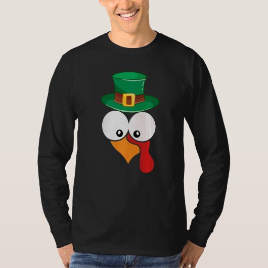 Turkije staat voor de Thanksgiving van het Ierse P T-shirt (Voorkant)