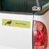 Turkije: Standard Bronze Hen Bumpersticker (Op Truck)