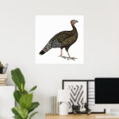 Turkije: Standard Bronze Hen Poster (Thuiskantoor)