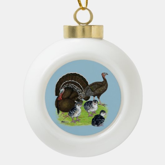 Turkije Standard Bronze Keramische Bal Ornament (Voorkant)