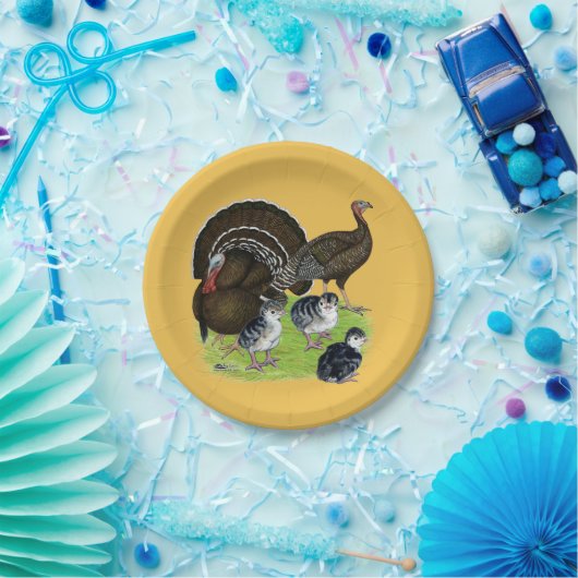 Turkije Standard Bronze Papieren Bordje (Feest)