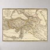 Turkije Syrië-kaart Poster (Voorkant)