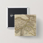 Turkije Syrië-kaart Vierkante Button 5,1 Cm (Voorkant /achterkant)