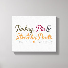 Turkije, taart en rekbare broek canvas afdruk