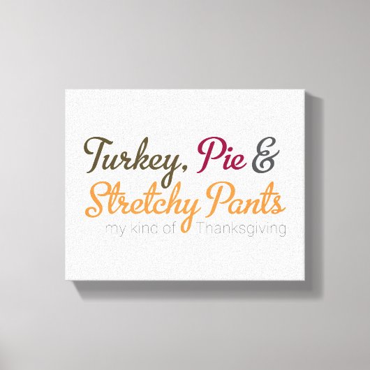 Turkije, taart en rekbare broek canvas afdruk (Voorkant)