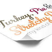 Turkije, taart en rekbare broek foto afdruk (Hoek)