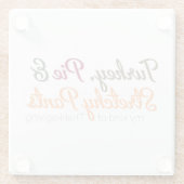 Turkije, taart en rekbare broek glazen onderzetter (Achterkant)