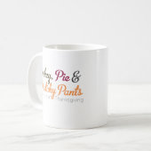 Turkije, taart en rekbare broek koffiemok (Voorkant links)