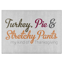 Turkije, taart en rekbare broek snijplank