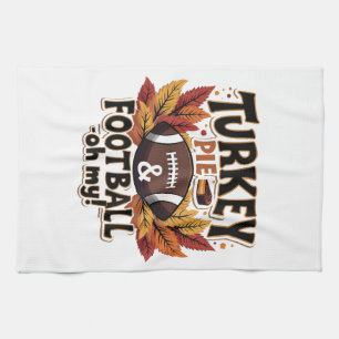 Turkije Taart & Football Oh Mijn Turkije Thanksgiv Theedoek