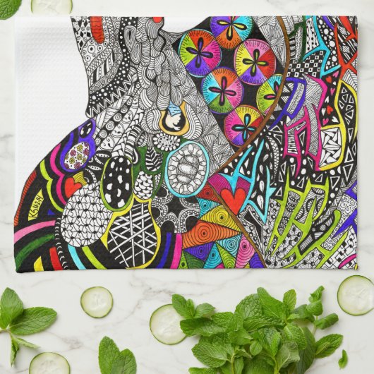 Turkije Thanksgiving Blessings Keuken Handdoek (Gevouwen)