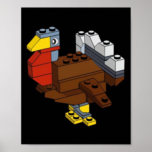 Turkije Thanksgiving Block Brick Building Master B Poster (Voorkant)