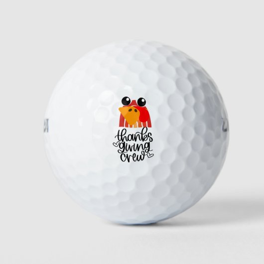 Turkije Thanksgiving crew grappige leuke golfer Golfballen (Voorkant)