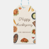 Turkije Thanksgiving Diner Cadeau Labels Cadeaulabel (Achterkant)