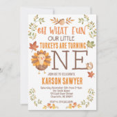 Turkije Thanksgiving Eerste verjaardagsuitnodiging Kaart (Voorkant)