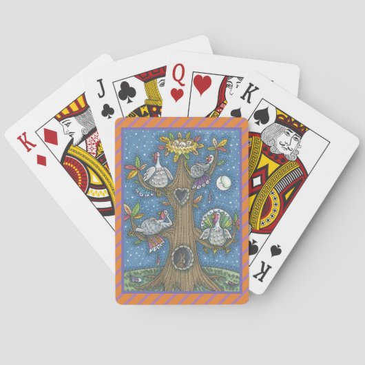 TURKIJE, THANKSGIVING GOBBLER PLAYCARDS POKERKAARTEN (Achterkant)