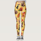 Turkije Thanksgiving Herfst Dieren Leggings (Voorkant)