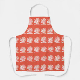 Turkije Thanksgiving Oranje All-Over Print Schort