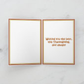 TURKIJE? Thanksgiving Pilgrim Cat Feestdagen Kaart (Binnen)