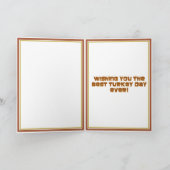 TURKIJE? Thanksgiving Pilgrim Cat Feestdagen Kaart (Binnen)