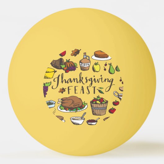 Turkije Thanksgiving Ping Pong Ball (Voorkant)