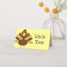  Turkije Thanksgiving Place Card