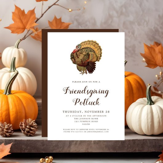  Turkije Thanksgiving Potluck Kaart