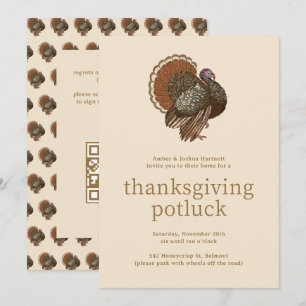  Turkije Thanksgiving Potluck Uitnodiging