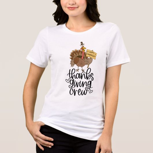 Turkije Thanksgiving T-shirt – Schattige & leuk de (Voorkant)