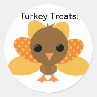 Turkije Thanksgiving Treat Bag Sticker