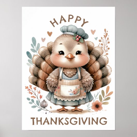 Turkije Thanksgiving Vakantie Poster (Voorkant)