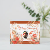 Turkije Thanksgiving wenst Feestdagenkaart (Staand voorkant)