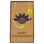 Turkije Tijd Thanksgiving Custom Gift Bag Klein Cadeauzakje (Voorkant)