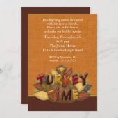 Turkije Time Thanksgiving Dinner Invision Kaart (Voorkant / Achterkant)