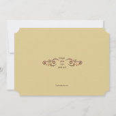 Turkije Time Thanksgiving Dinner Invision Kaart (Achterkant)