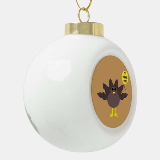 Turkije Time Thanksgiving Ornament (Links)