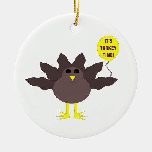 Turkije Time Thanksgiving Ornament (Voorkant)