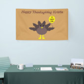 Turkije Time Thanksgiving Personalized Banner (Beurs)
