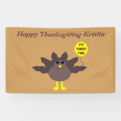 Turkije Time Thanksgiving Personalized Banner (Horizontaal)