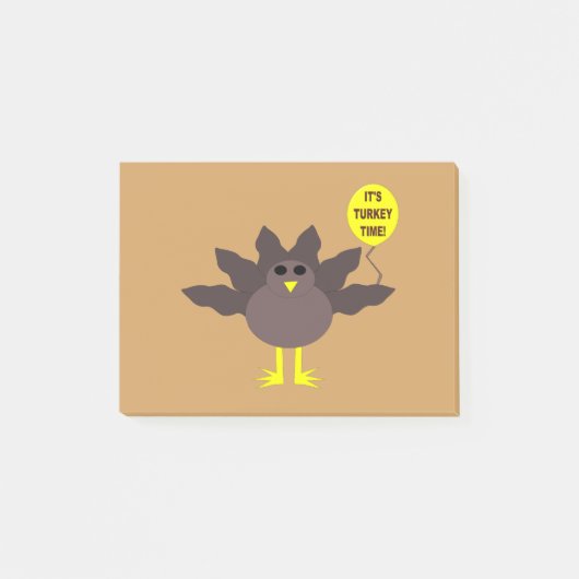 Turkije Time Thanksgiving Post merkt Pad op Post-it® Notes (Voorkant)