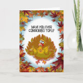 Turkije Tofu Thanksgiving kaart (Voorkant)