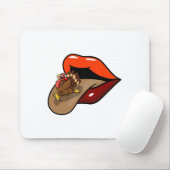 Turkije Tongue Out Thanksgiving Day Funny Lipt Her Muismat (Met muis)