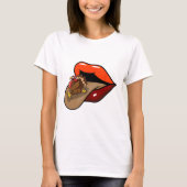 Turkije Tongue Out Thanksgiving Day Funny Lipt Her T-shirt (Voorkant)