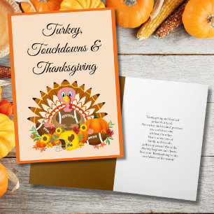 Turkije, Touchdowns & Thanksgiving met Footballs Kaart