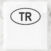 Turkije "TR" Ovale Sticker (Tas)