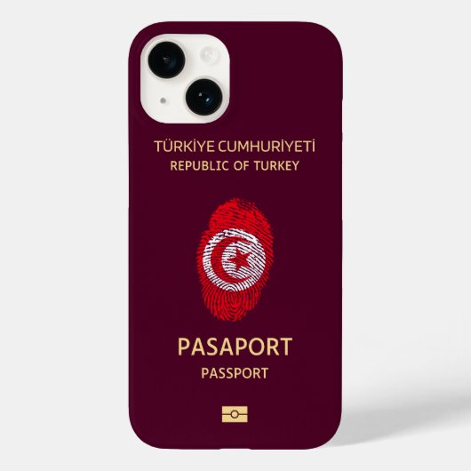 Turkije Travel Passport Print Souvenir Case-Mate iPhone Case (Achterkant)