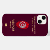 Turkije Travel Passport Print Souvenir Case-Mate iPhone Case (Achterkant (horizontaal))